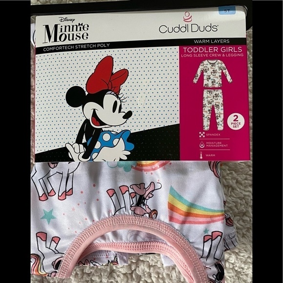 NWT Girl Cuddl Duds Disney's Minnie 2 Piece Rainbows Layer - Set 5T - Picture 1 of 6